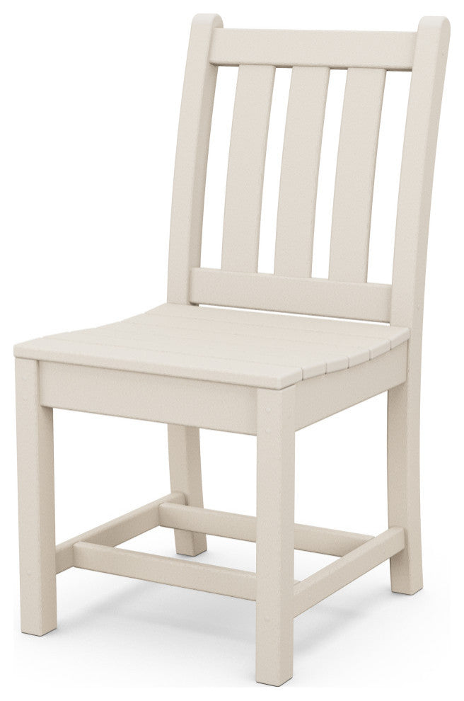 Polywood Traditional Garden Dining Side Chair, Sand