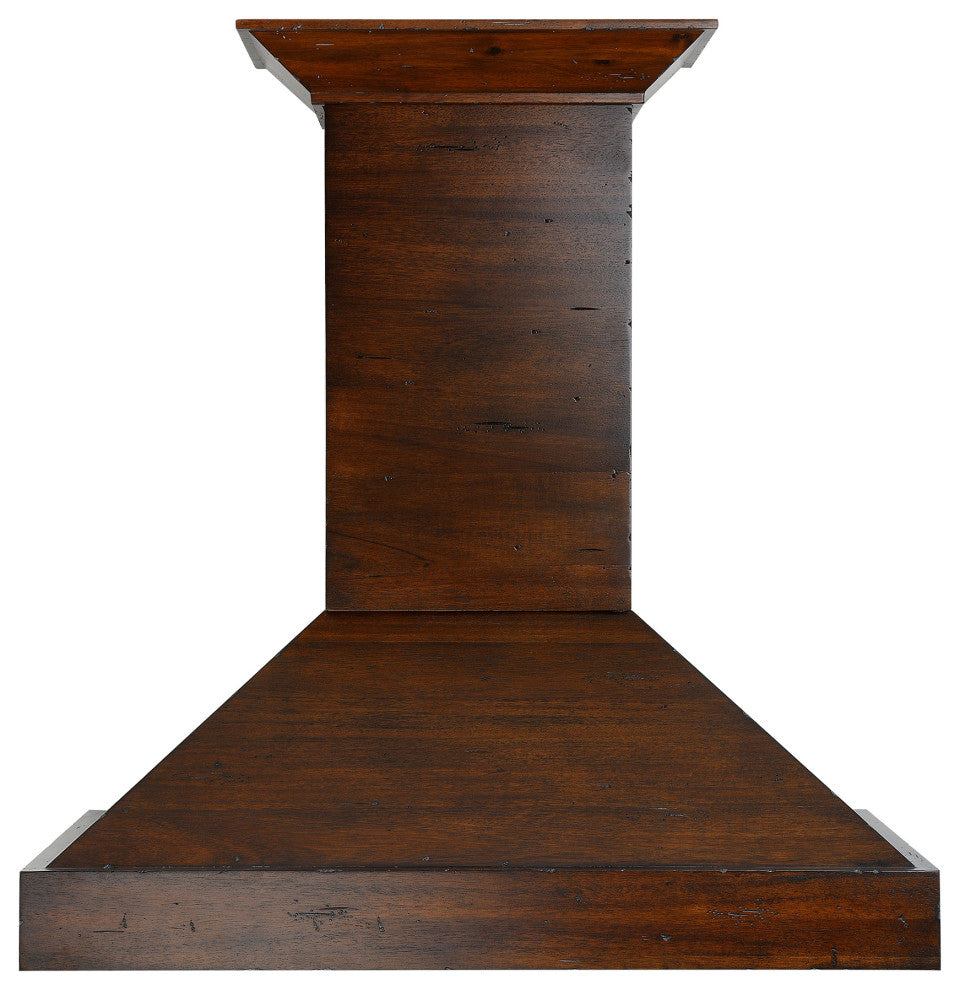 ZLINE 48 in. Wooden Wall Mount Range Hood, Walnut Includes Motor, KBRR-48