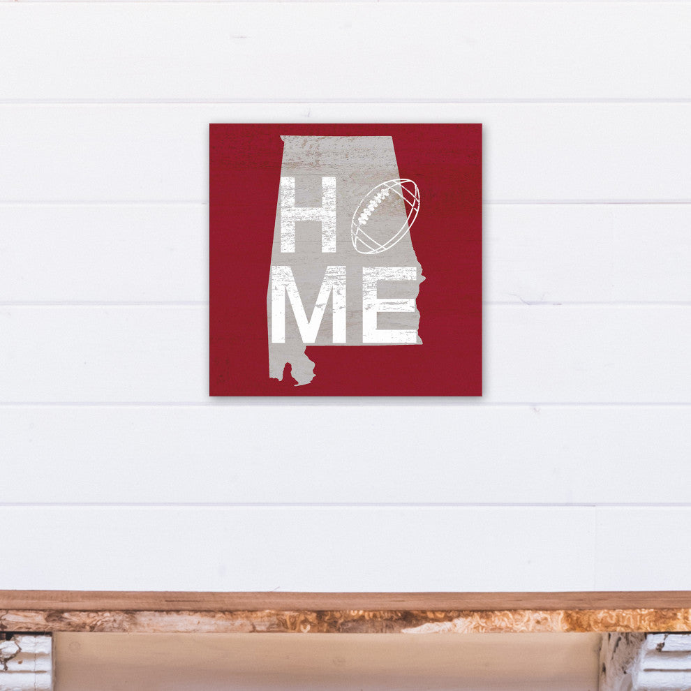 Alabama Football Sate Pride 16x16 Canvas Wall Art