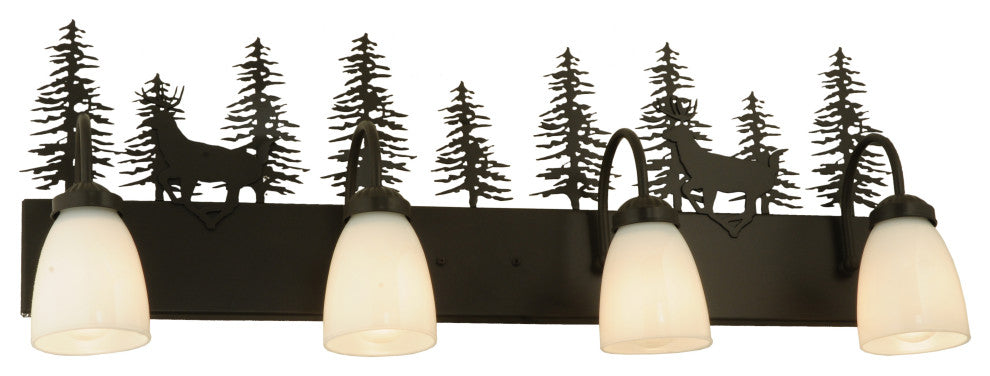 33W Deer through the Trees 4 LT Vanity Light