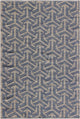 Enaya Handwoven Contemporary Rug, Blue/Beige, Rectangular 5'x7'6
