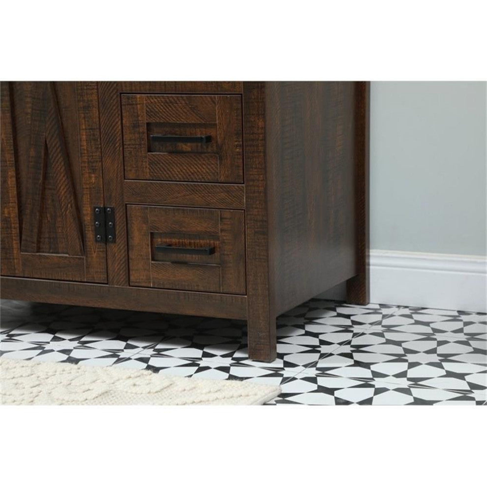 Elegant Decor Grant 32" Aluminum MDF Single Bathroom Vanity in Expresso