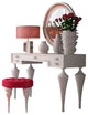 T01 Bedroom Make-up Vanity 55", White, Glossy Finish
