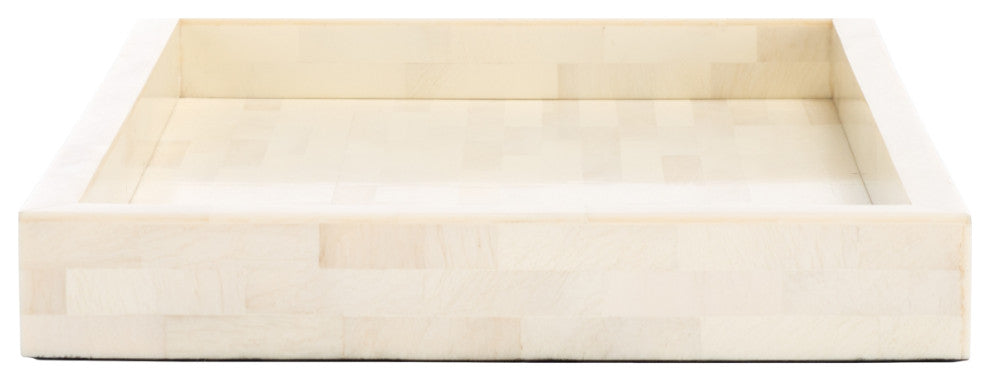 Safavieh Sabi Tray, Antique Ivory/Faux Bone