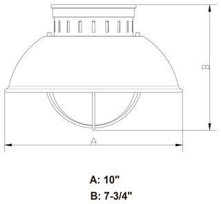 Harwich 10" Outdoor Flush Mount Ceiling Light Burnished Bronze