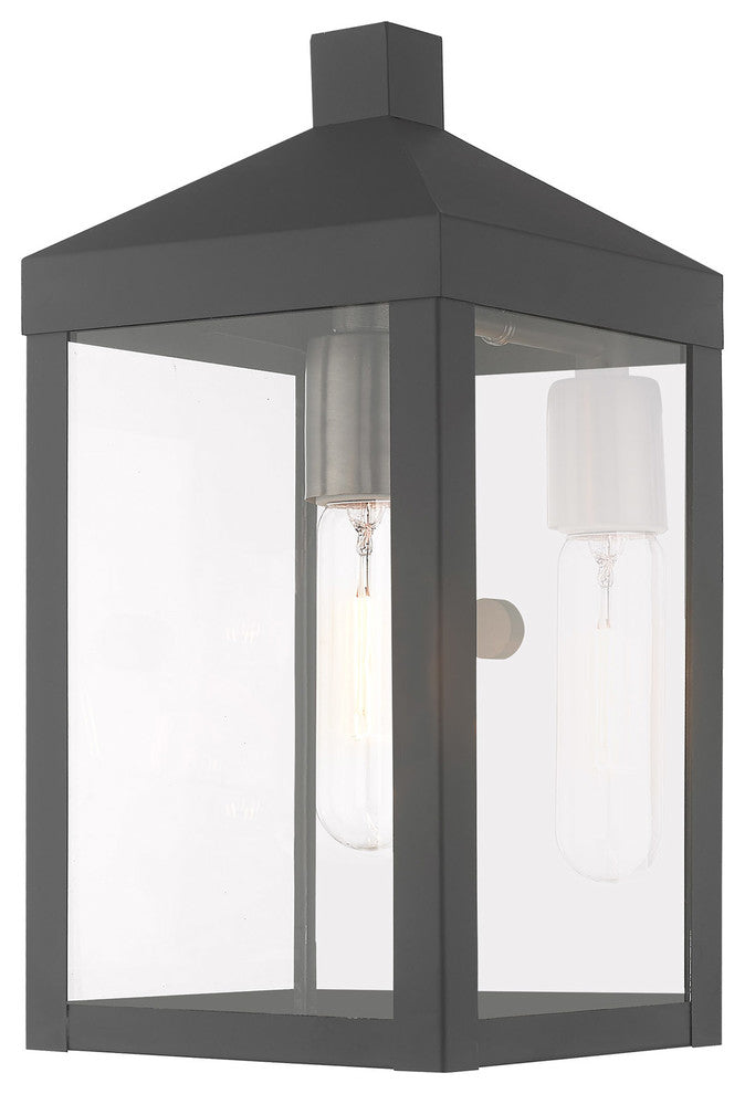Livex Lighting Scandinavian Gray 1-Light Outdoor Wall Lantern