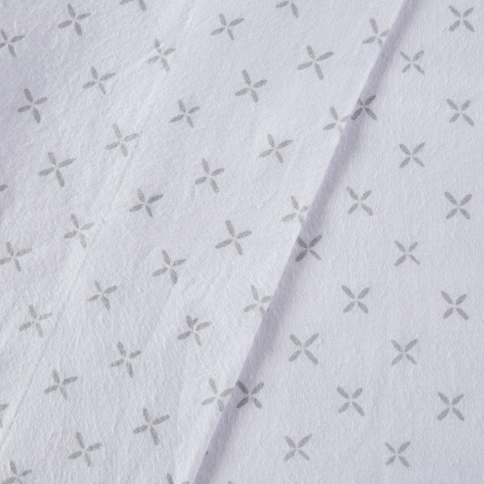 Beautyrest Oversized Flannel 4 Piece Sheet Set, Grey Petals