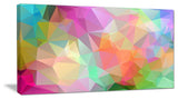 Multi Color Polygonal Mosaic Pattern, Oversized Abstract Canvas Art Print, 60x28