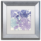 Color Bakery 'Blue Curry II' Matted Framed Art, Silver Frame, White Mat, 11x11
