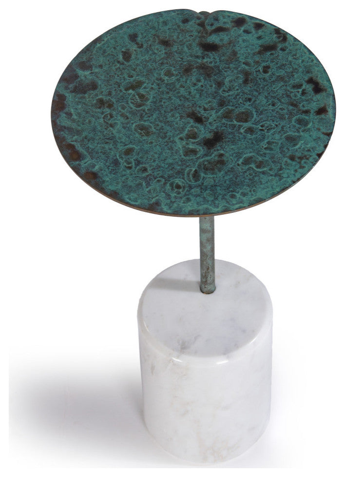 Lily Green Patina Drink Table, Small