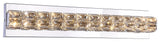 LED Wall Sconce, Chrome, 24"x4"x3"