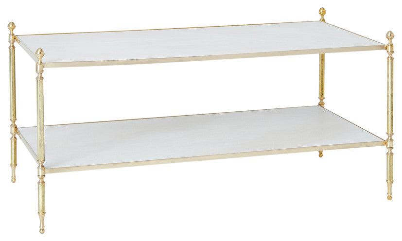Acorn Cocktail Table, Brass