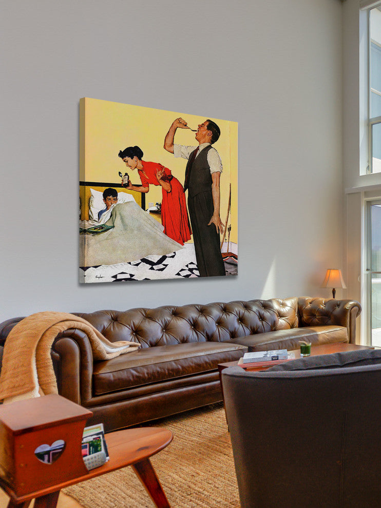 "Take Your Medicine" Painting Print on Canvas by George Hughes