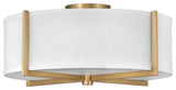 Hinkley Lighting 41708 Axis 20"W Galerie Semi-Flush Ceiling - Heritage Brass