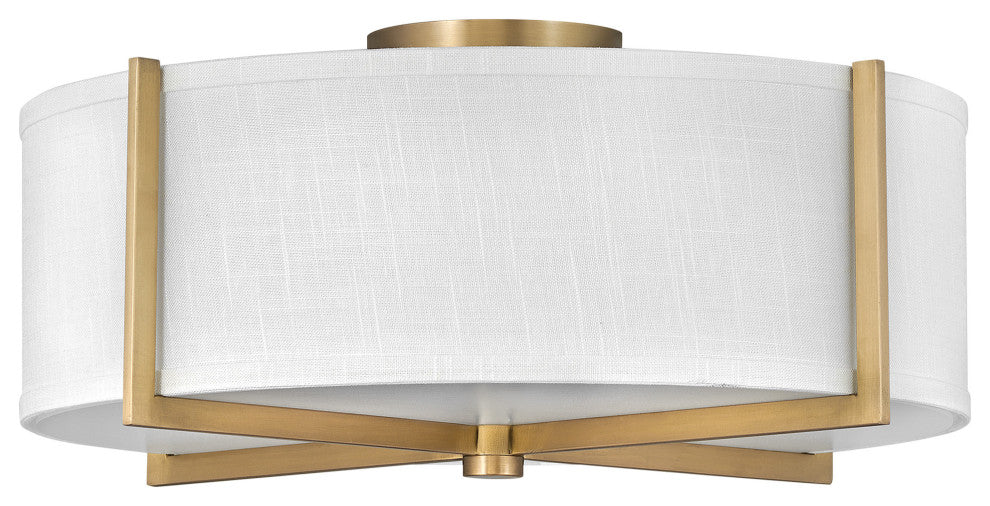 Hinkley Lighting 41708 Axis 20"W Galerie Semi-Flush Ceiling - Heritage Brass