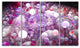 Red Fractal Molecule Pattern, Abstract Wall Art Canvas, 48"x28", 4 Panels