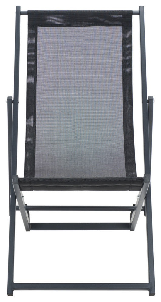 Safavieh Outdoor Breslin Set of 2 Sling Chairs Black