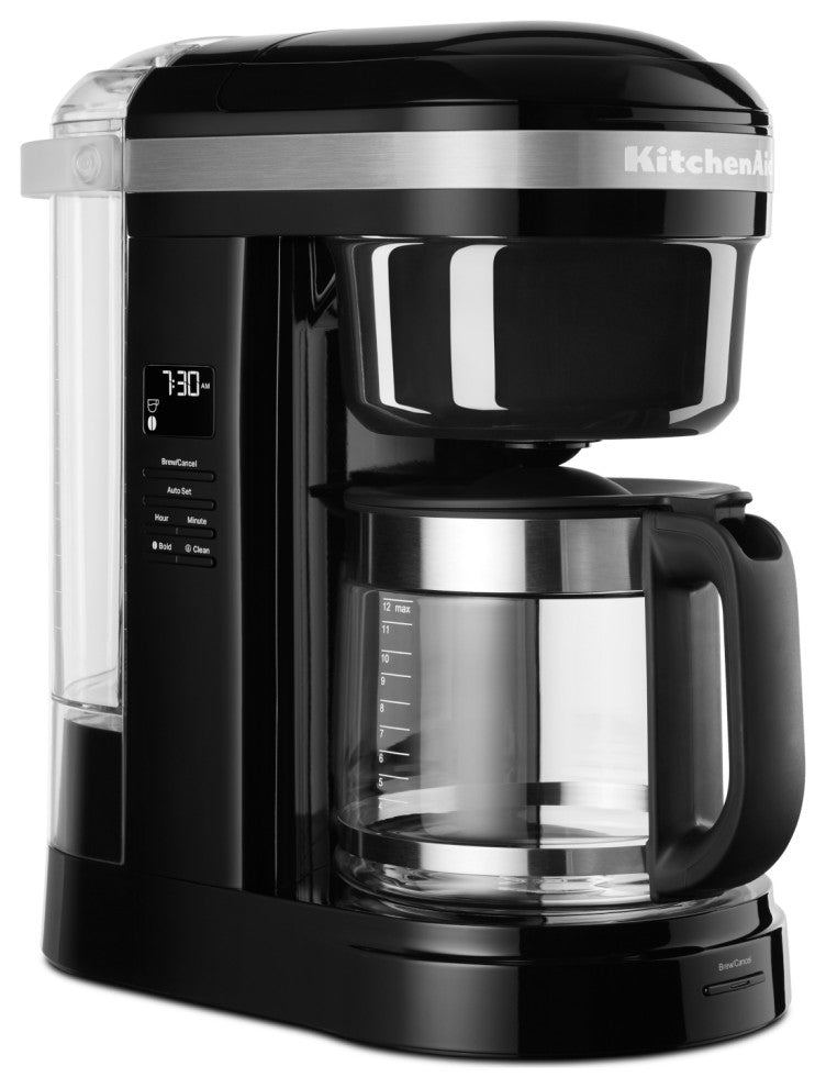 KitchenAid Black Onyx 12 Cup Drip Coffee Maker with Spiral Showerhead