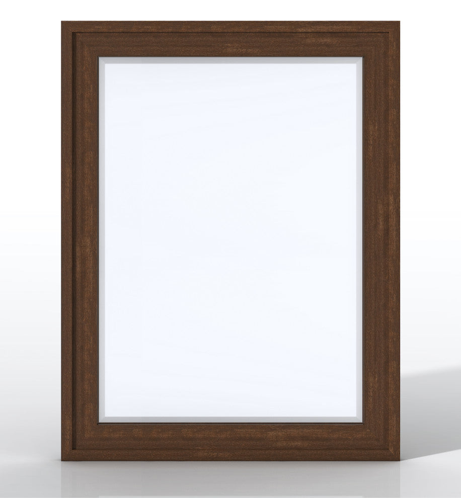 Addison 30" Rectangular Mirror, Mid Century Acacia