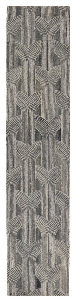 Verde Home by Jaipur Living Manhattan Handmade Gray Rug, 2'6"x12'