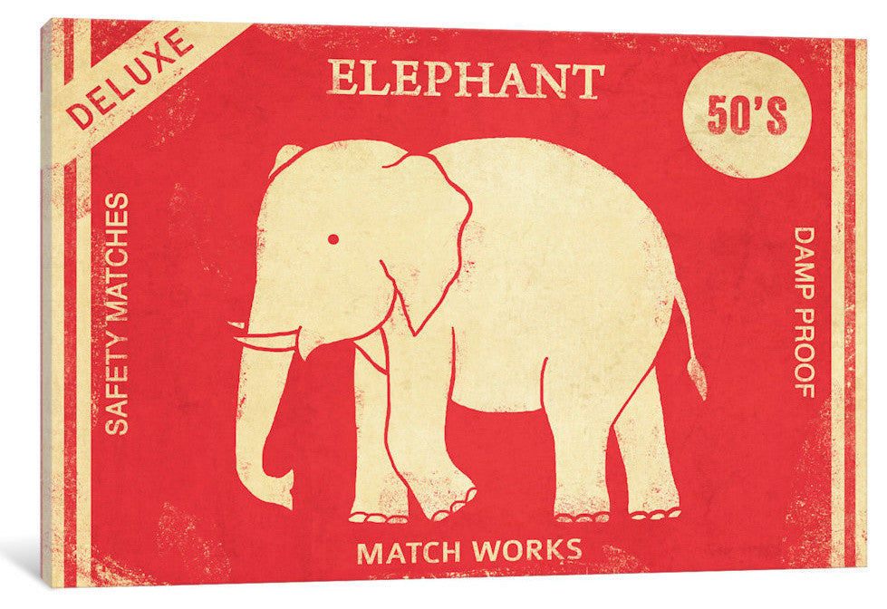 "Elephant Safety Matches" by Terry Fan, 40x26x1.5