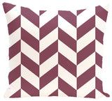 Zigzag Jag Geometric Print Pillow, Passion Flower, 16"x16"
