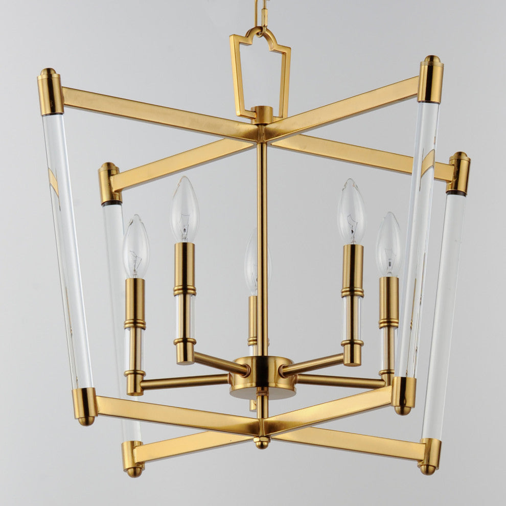 Maxim 16103CL Lucent 5 Light 23"W Square Chandelier - Heritage