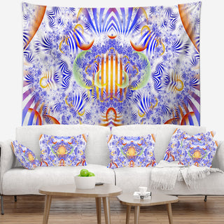 Magical Fairy Pattern Blue Abstract Wall Tapestry, 39"x32"