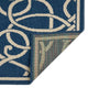 GDF Studio Alfonso Outdoor Geometric  Area Rug, Navy and Ivory, 5'x8'