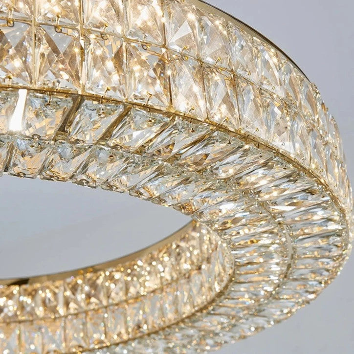 Bacci Crystal Wheel Chandelier, Gold