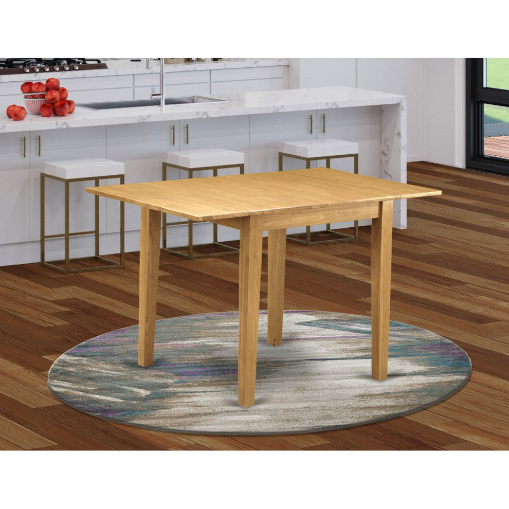 Norden Rectangular Table 30"X48" With 2 Drop Leaves, Oak Finish