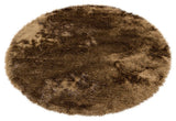 Naya Contemporary Area Rug, Brown, 7'9" Round