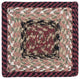 Burgundy/Mustard Square Trivet 8"x8"