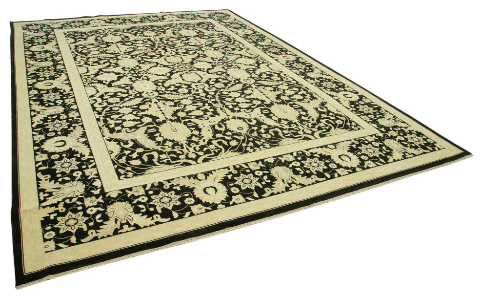 Rug N Carpet - Handwoven Oriental 9' 5" x 13' 3" Decorative Oushak Area Rug