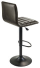 Holly Adjustable Swivel Stool, Black & Espresso