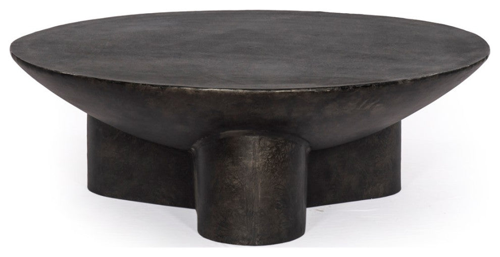 Sante 48" Coffee Table-Raw Black