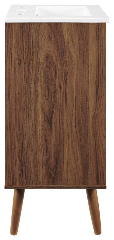 Transmit 18" Bathroom Vanity-Walnut White