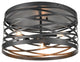3 Light 16" Matte Black Flushmount