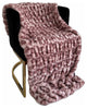 Plutus Pink Leopard Faux Fur Luxury Throw Blanket, Throw 36"W x 60"L
