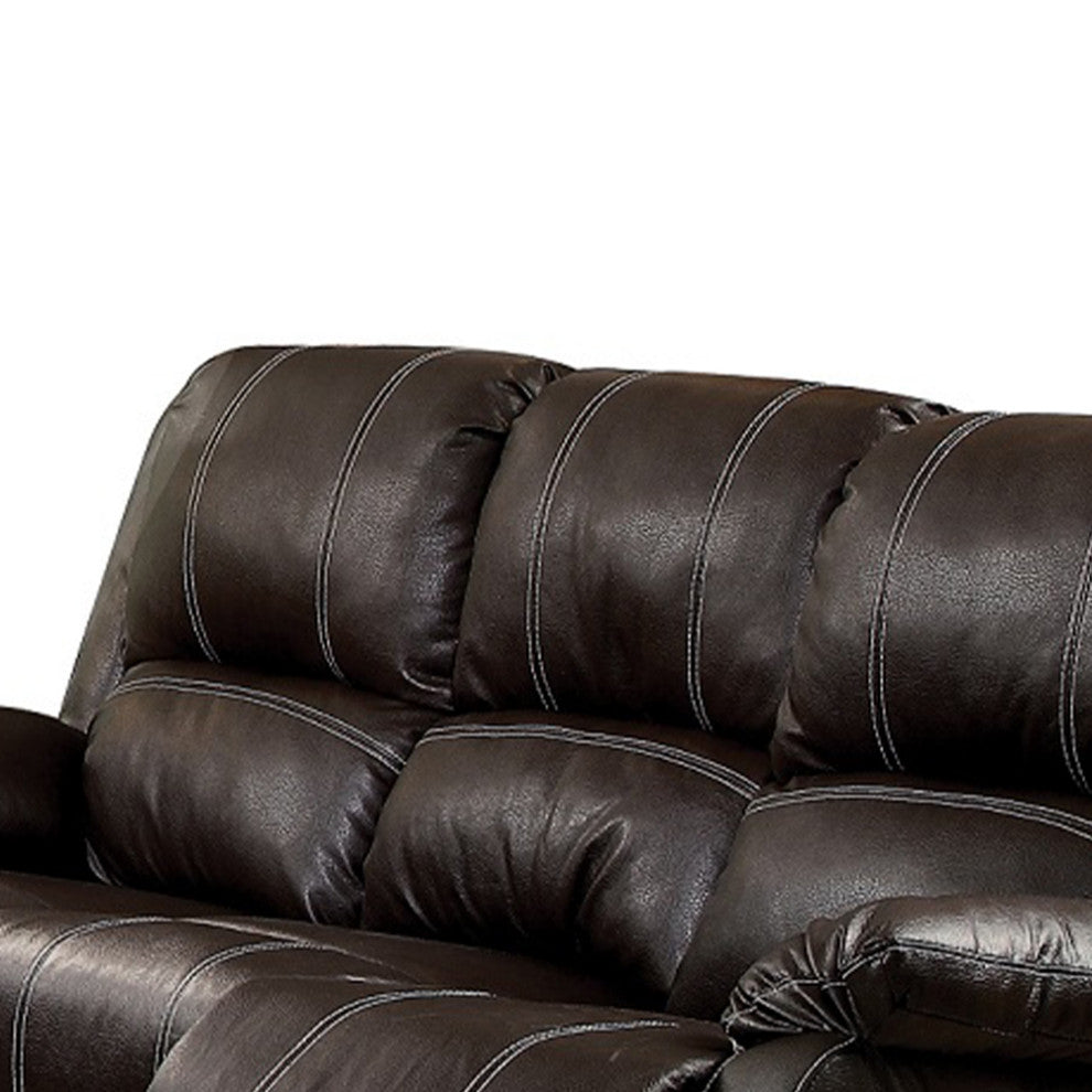 ACME Zuriel Motion Sofa, Brown Synthetic Leather