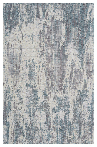 Brynn Gray/Blue Modern Abstract Indoor Area Rug, 2' x 3'