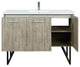 Lancy Modern Rustic Acacia 48" Square Sink Bathroom Vanity, Monte Chrome Faucet