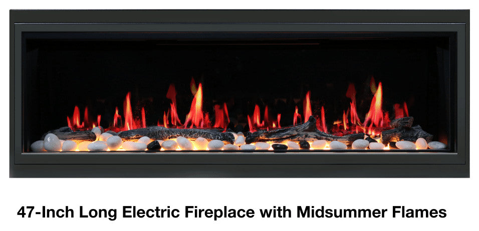 Litedeer Homes Latitude Built-in Smart Electric Fireplace With 1" Trim, 65" Wide