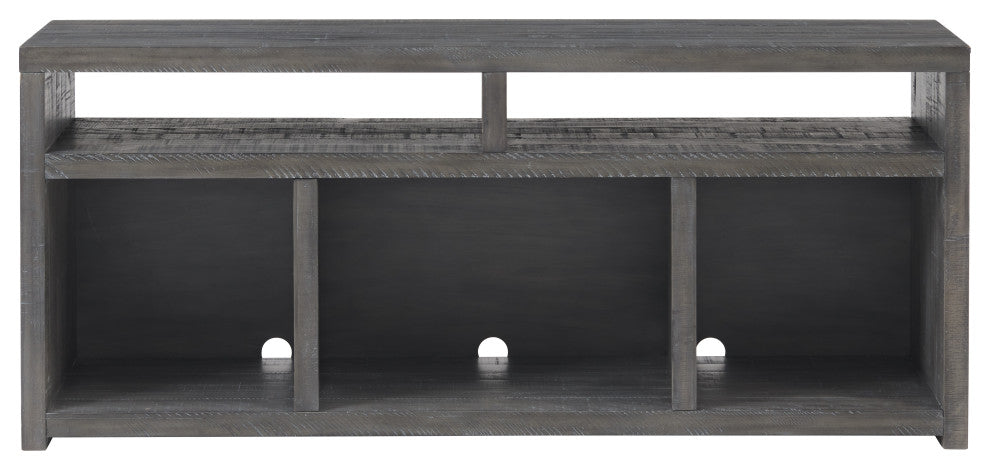 Lexington Rectangular 70" Solid Wood TV Stand, Gray