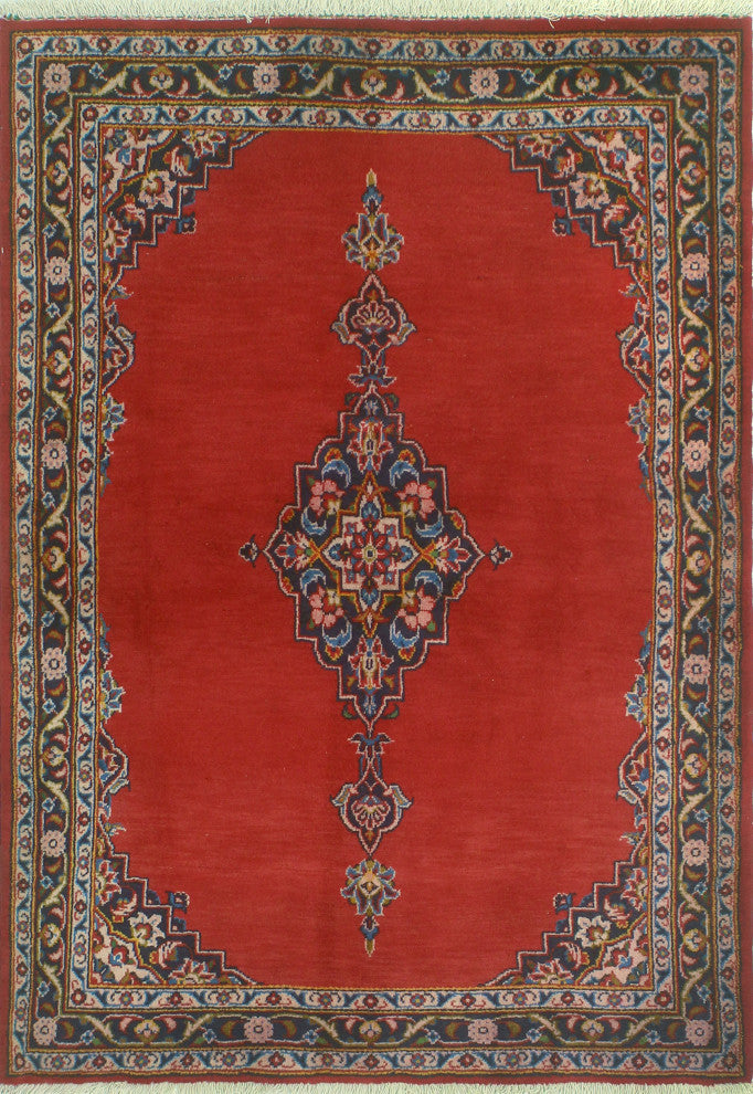 Fine Vintage Distressed Alfonso Rust/Charcoal Rug, 3'5x4'10