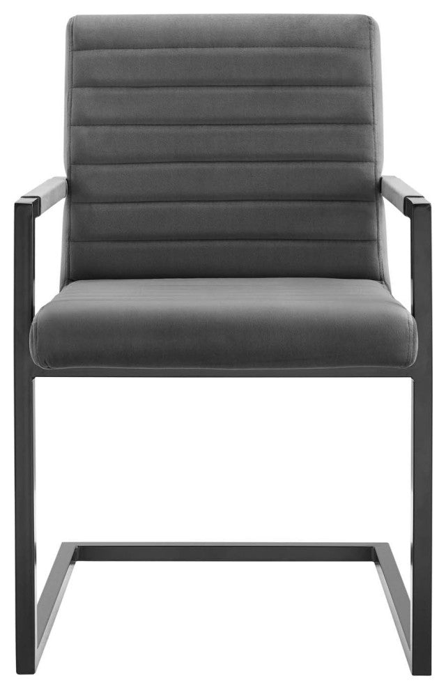 Savoy Performance Velvet Dining Chairs - Set of 2-Gray