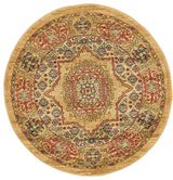 Unique Loom Beige Hamilton Palace 3' 3 x 3' 3 Round Rug