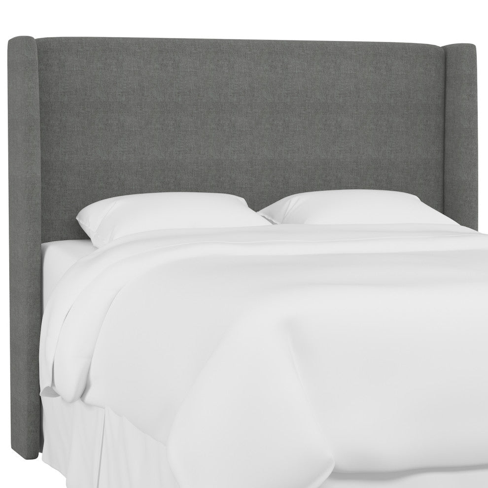 Maxwell Cal King Square Wingback Headboard, Zuma Charcoal