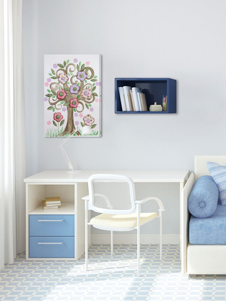 "Collage Tree" by Reesa Qualia Painting Print Wrapped Canvas, 40x60