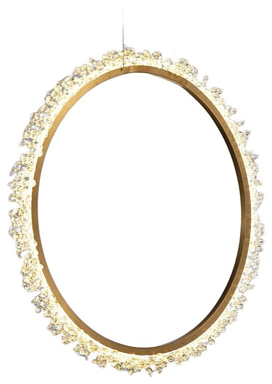 MIRODEMIÂ® Aarau | Crystal Pendant Light in the Shape of Rings, Dia15.7+23.6+31.5", Remote Dimming